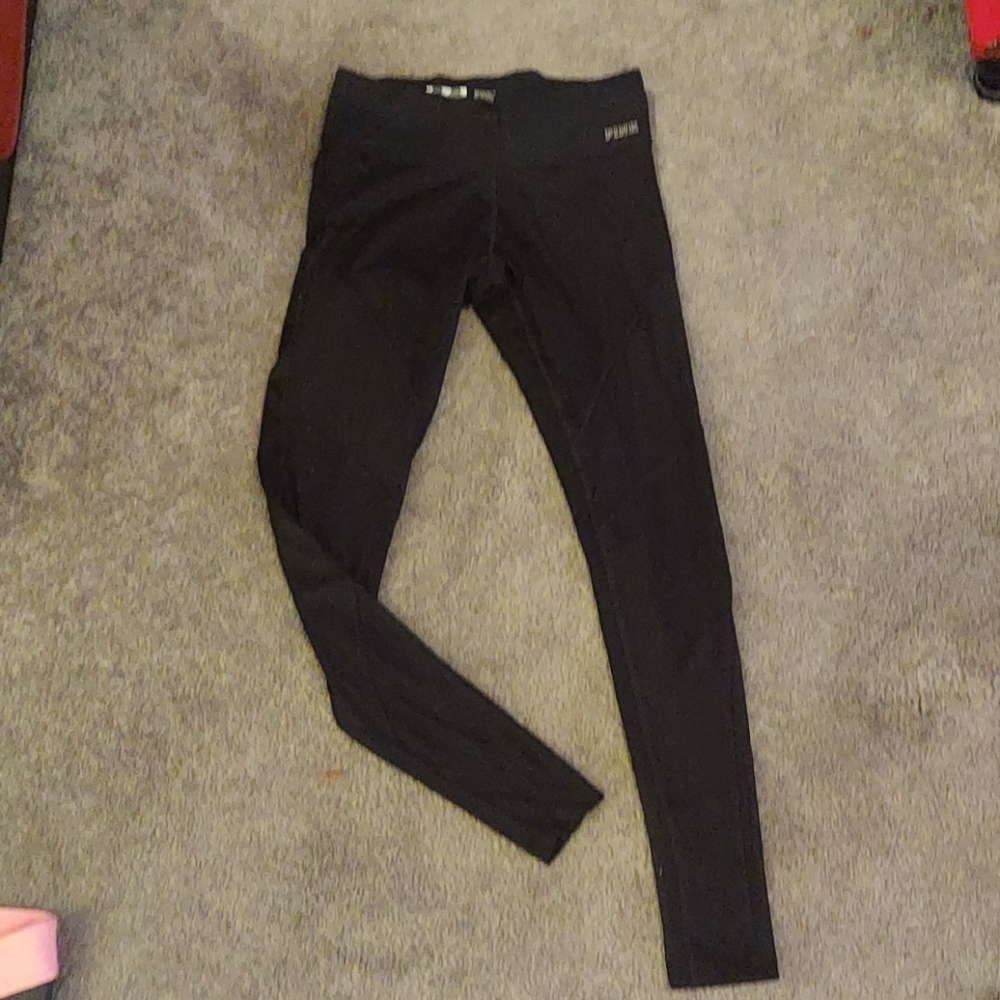 Pink- Yoga pants with mesh legs